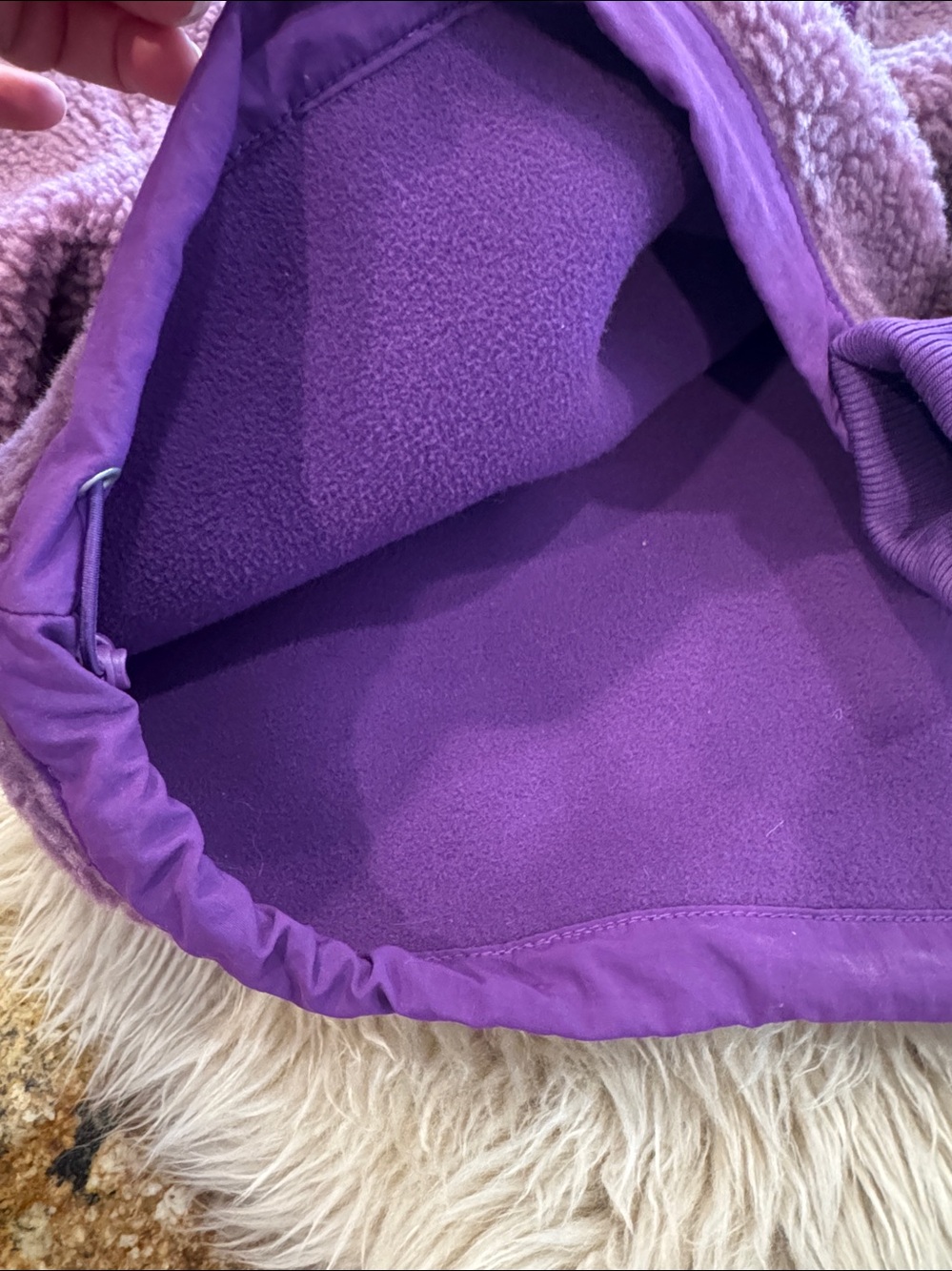 The North Face lined fleece pullover. Purple size medium. - Picture 5 of 7